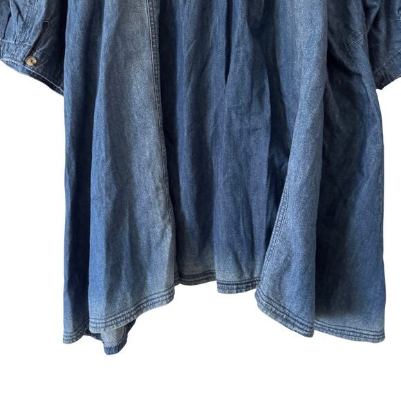 FREE PEOPLE Memories Of You Denim Tunic Top Size Medium NWT - Picture 9 of 9